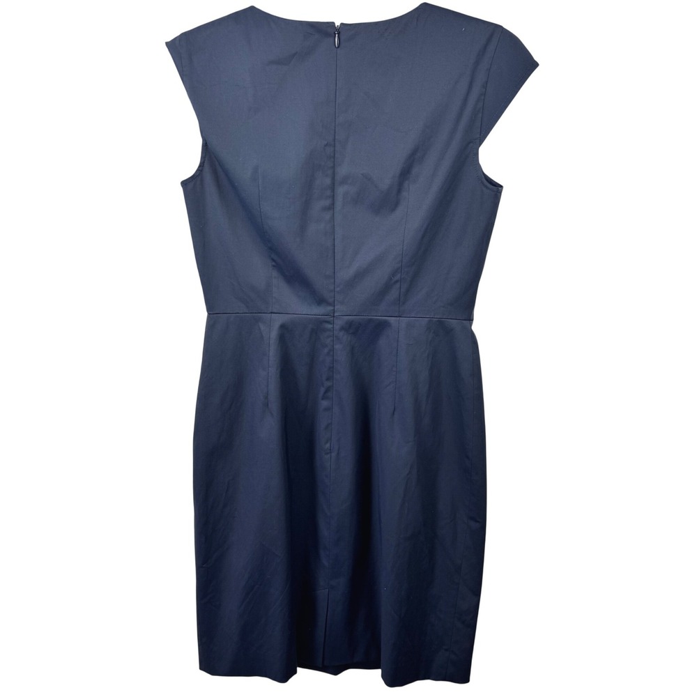 Banana Republic Sheath Dress Womens 4 Navy Blue V-Neck Stretch Career Office - Picture 3 of 12